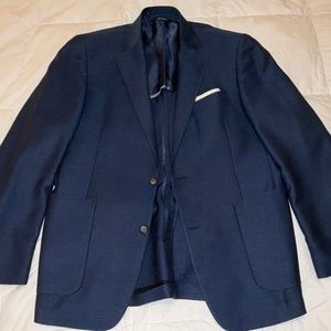 Nordstrom Navy Blazer, 100% Wool, 42R
